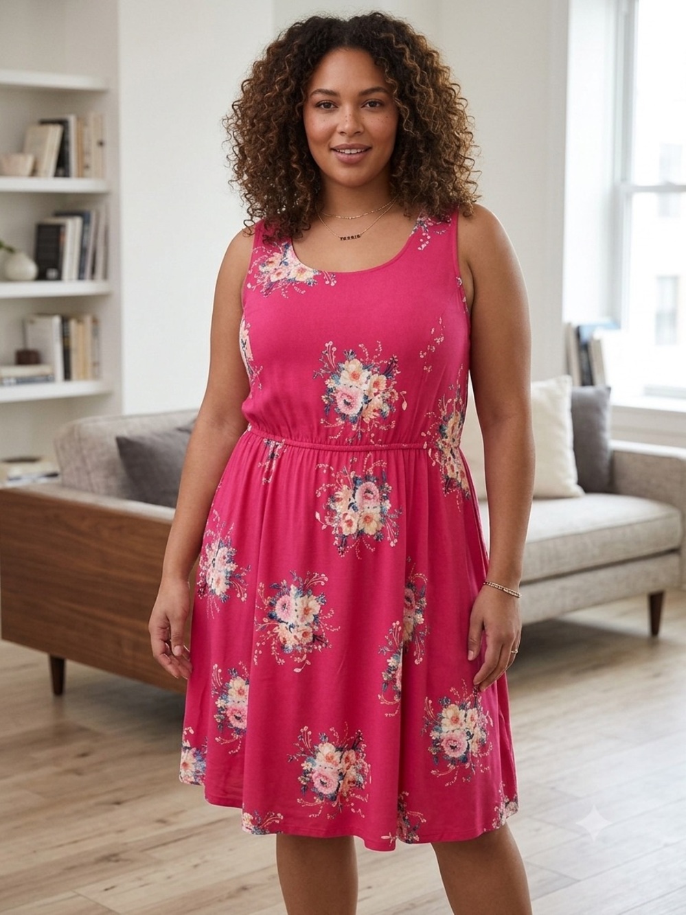 TORRID Floral Tie-Back Challis Dress